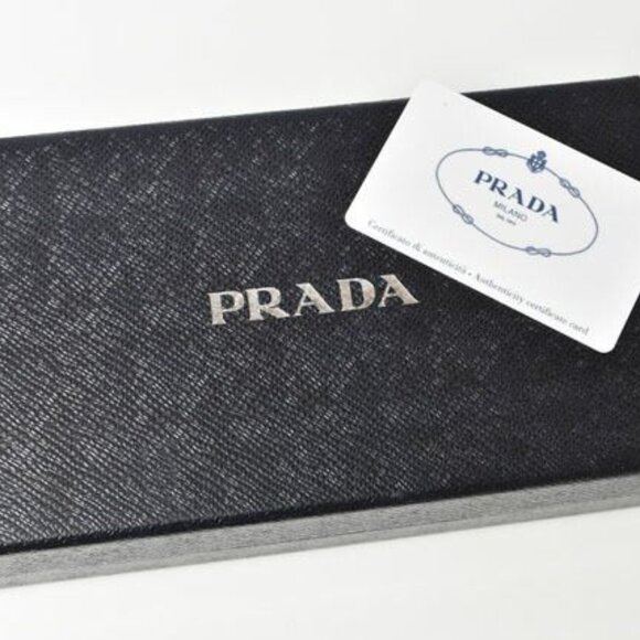 Prada Wallet Long Wallet 1 M0506 Saffiano Metal Shape Pressed Leather - Picture 10 of 10